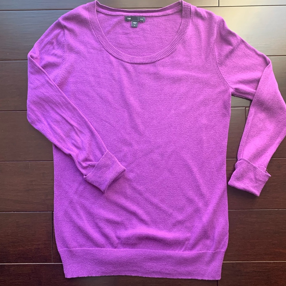 GAP Bright Violet Crew Neck Sweater